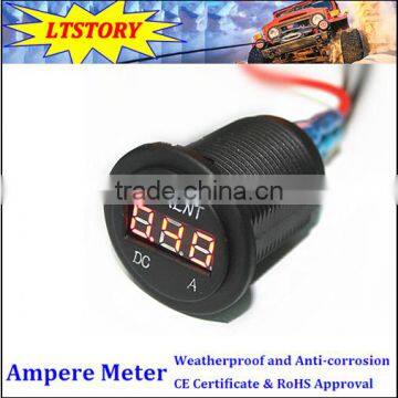 DC Waterproof Round Digital only current Ammeter socket