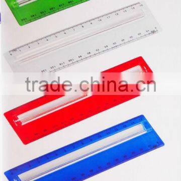 Promotional Acrylic Custom Logo Printed 15cm Ruler with Magnifier