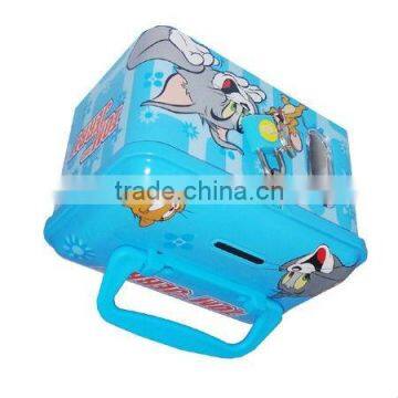 2013 Cartoon Cat Child Tin Coin Bank ( R170 ) photo-3