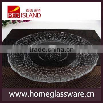 2016 Hotsale CLEAR PASTRY CAKE PLATE OR PLATTER SWEETS DESSERTS ROUND CLEAR CHINESE GLASS photo-4