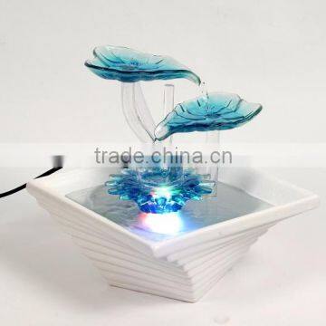 Cascading Glass Leaves Water Fountain for Tabletop photo-2