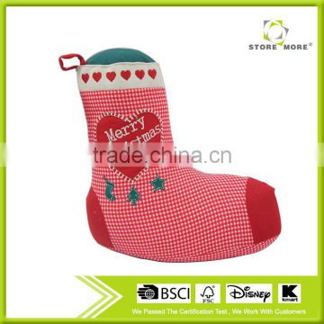 Store More Christmas Sock Sand Stuffed Cotton Foot Door Stop