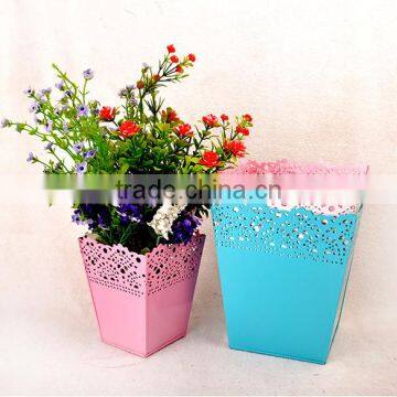 Square metal Flower Vase,colored vases