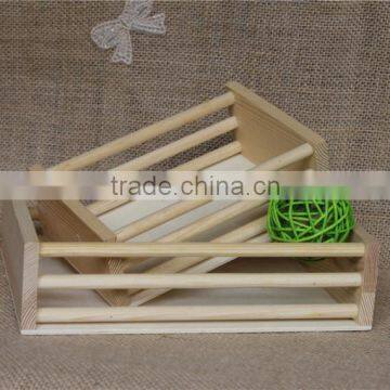 High quality natural small wooden milk crates wholesale