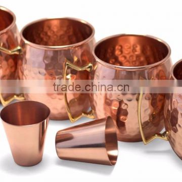 2oz Short Mug With Custom Logo High Quality Pure Copper Moscow Mule Mugs