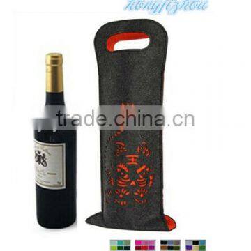 high quality single felt wine bag carrier for gift