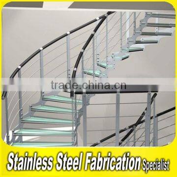 Aluminum Handrails Integral Sell Small Glass Spiral Staircase photo-5