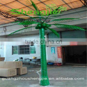 SJLJ013328 artificial palm tree with lights / decorative plastic lighting coconut palm tree / led tree