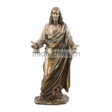 12"Custom Cold Cast Bronze resin jesus catholic religious items