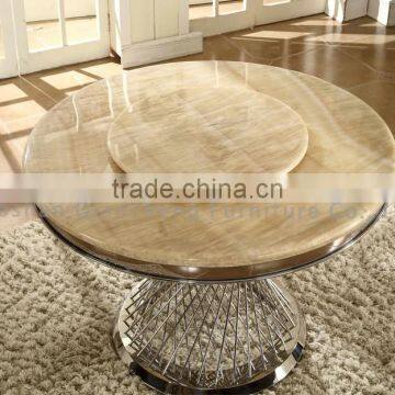 Popular Modern Round Marble Top Wedding Table With Steel Legs photo-6