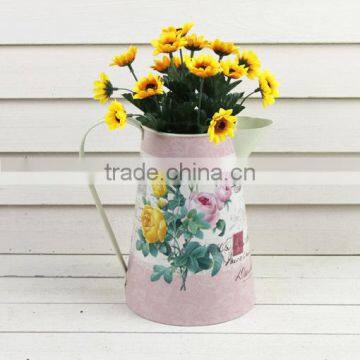 2015 paper decal metal flower watering can metal kids watering can