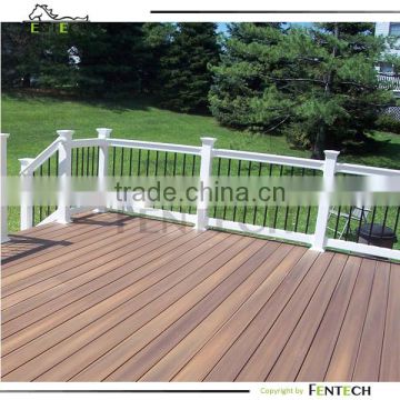 Vinyl decking with pvc railing