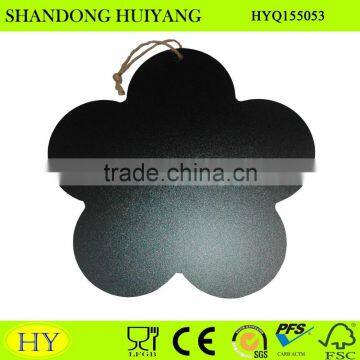 Cheap Two Sides Flower Shaped MDF Wooden Blackboard for Kids