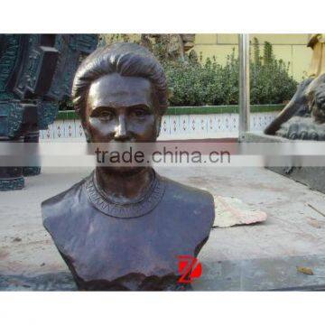 Bronze Madame Curie bust sculptures