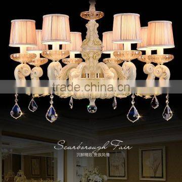 ZG202 Momoda Luxury Decorations French Style Ceramic Cream White Living Room Bedroom Villa Big Lighting Chandelier Pendant Lamp photo-3