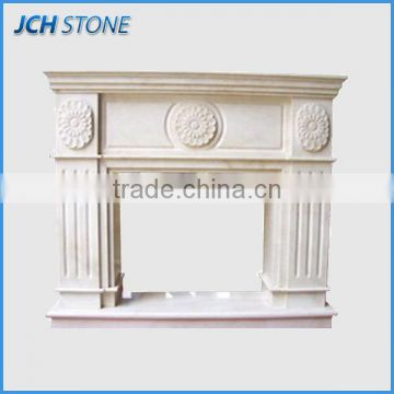 Best polished marble stone decorative fireplace mantles