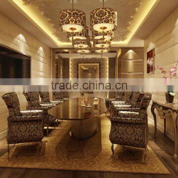 Sharp Contrast Interior Rendering Design for Luxury Classic Villa Great Room BF11-11263c photo-5