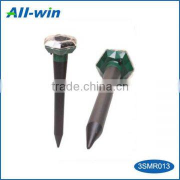 Outdoor use crystal type super quality solar powered sonic voles and mole repeller with high quality