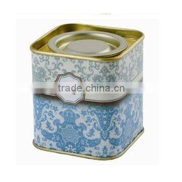 Small Square Loose Tea Tin Box photo-2