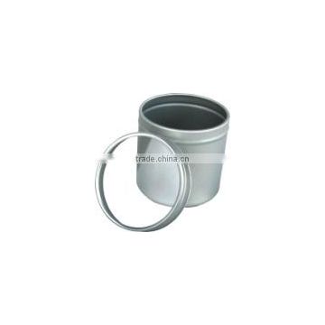 Round candle tin with PVC window