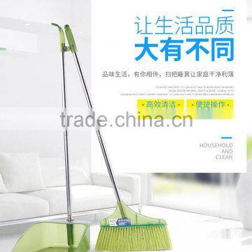 L00086 2017 Factory Wholesale Household Duo-Pan Dustpan & Lobby Broom Combo Superior Performance Broom & Dust Pan Set photo-2