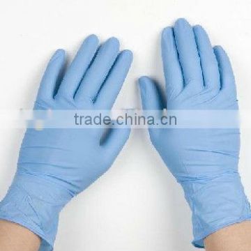 Disposable vinyl glove, blue, industrial using