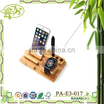 Aonong Bamboo Watch Stand & Cell Phone Charging Station Bamboo Holder