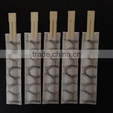 wholesale disposabletwin bamboo chopsticks with paper sleeve in bulk with high quality