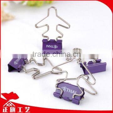 Airline Advertising Gift Plane Shape Metal Bolldog Clip With LOGO Printing photo-3