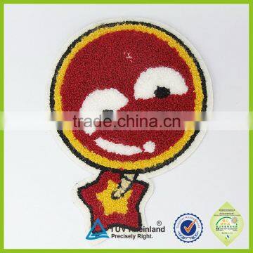 Big factory made embroidered label star chenille embroidered patches