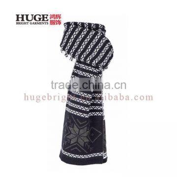 Comfortable 70% Wool 30% Polyamide Men Striped Scarf Knitting Pattern