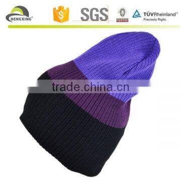 2015 New custom high design Women Knitted Beanie Hat Skull Cap