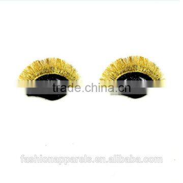 Custom High Quality Embroidered Golden Eyelash Eye Patch for Clothes Embroidery Patch Made in China Choose Size/color photo-3