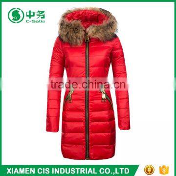 Top Quality Winter Windproof Warm Women Duck Down Coat With Fur Collar photo-2