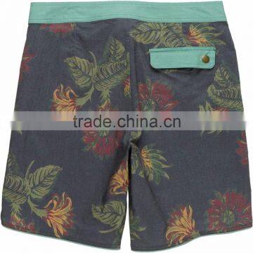 Boardwalk Mens Loose Board Short With Liner Allover Floral Print Classic Appeal Swimming Trunk Custom Beachwear Blended Fabric photo-5