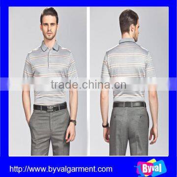 Wholesale 100% Polyester Middle Aged Men's Short Sleeve Polo Shirt photo-2