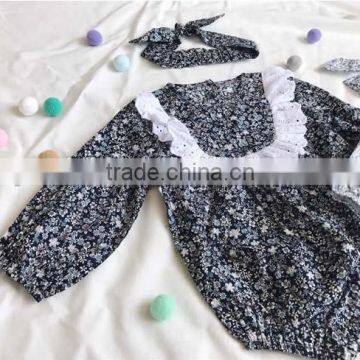 Classical Spring Autumn Girls Clothing Long Sleeve Cotton Rompers Toddler Jumpsuit photo-3