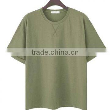 Han Edition Short-sleeved Cotton Pure Color T-shirt Female 2017 Summer Big Yards Joker photo-2