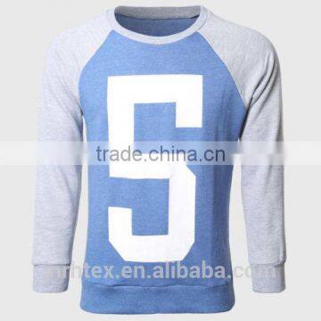 Spring Men Cotton Blend Letter Printed Raglan Sleeve Sweatshirts