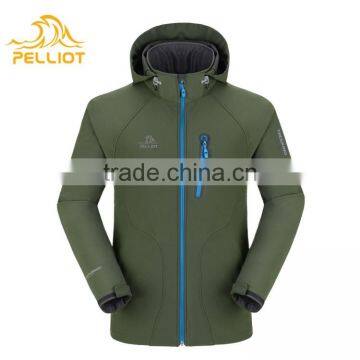 Windproof Men's Outdoor Softshell Jacket With Hood photo-2