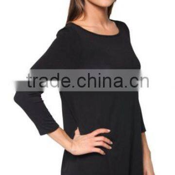 Online Shopping China Clothes Long Flowy Elbow Sleeve Jersey Tunic For Women photo-4