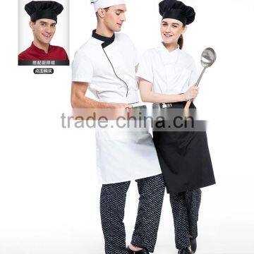 Juqian Traditional Fit White Short Sleeve Chef Coat Uniform/Knotted Cloth Buttons 100% Cotton Cook Uniform photo-6