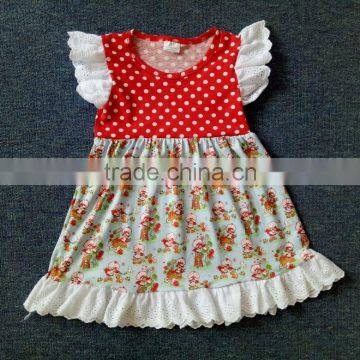 newest arrival white dot girl dress baby full sizes clothes with lace online sale