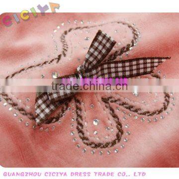 Girl Bowknot Designed Velvet Pajama 3pcs Set(hoody Jacket+hoody Long Sleeve High Collar Tshirt+long Pants) photo-5