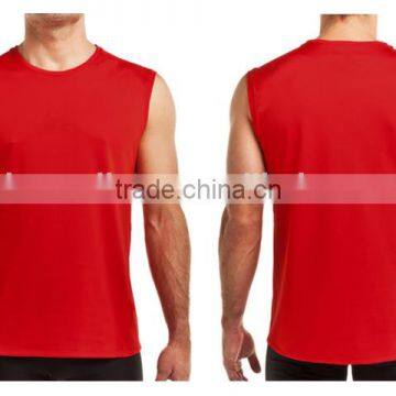 Custom Plain Dri-fit Sleeveless t Shirt for Trainning T13351 photo-2