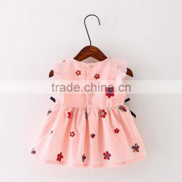 Wholesale Sweet Style Knitted Flower Pattern Baby Dress photo-2