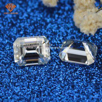 Cheapest price 8mm 2CT loose gem stones GH color emerald fancy cut lab created moissanite diamonds?
