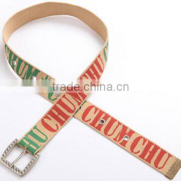 New style hot sale jacquard strong leather belts manufacturer