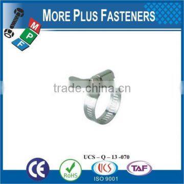 Made in Taiwan Stainless Steel german type hose clamp types of hose clamps Butterfly handle type