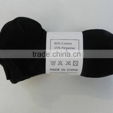 High RICH Cotton 5 or 10 PACK Solid Plain Black Mens Ankle Socks photo-3